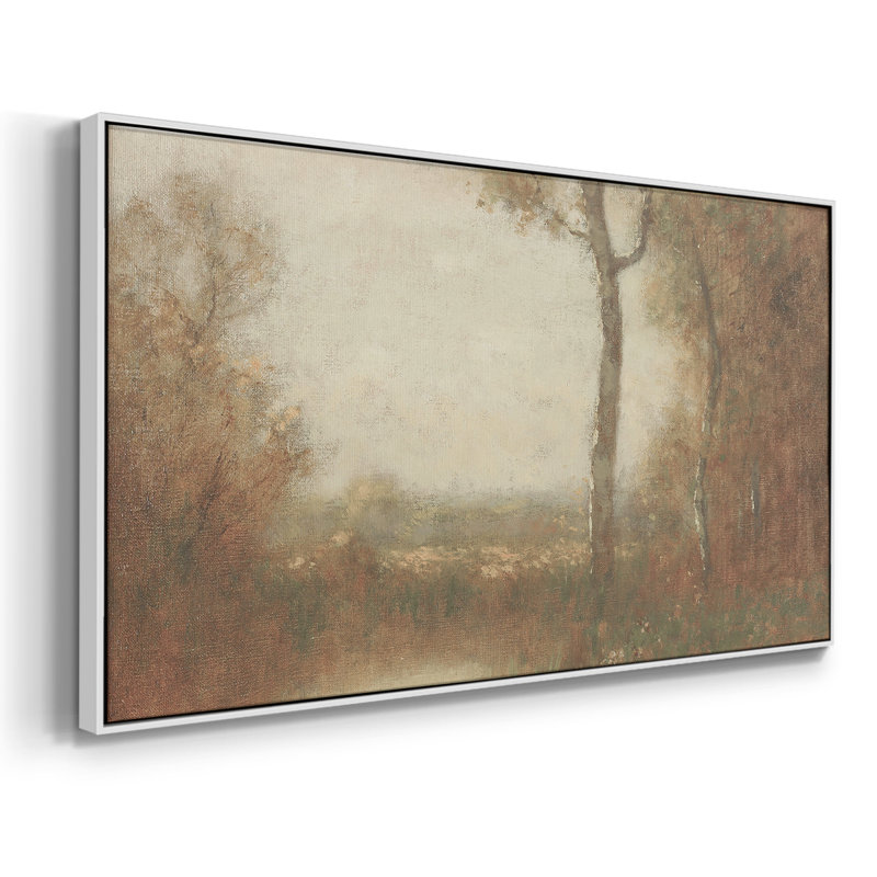 Série paysage - DCCL XXVI - Toile tendue avec châssis encadré - Prêt à être accroché, H 21 po x l 41 po, Blanc