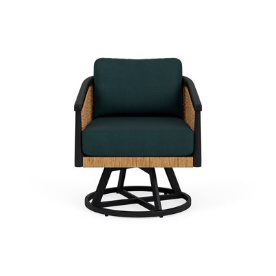 Galloway Swivel Lounge Chair In Tortoiseshell Finish