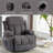 Swinging Recliner Massage Heated Sofa, With USB And 2 Cup Holders In Side Pockets-780690300