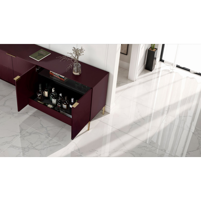 Zig - Crédence, Merlot / laiton brossé