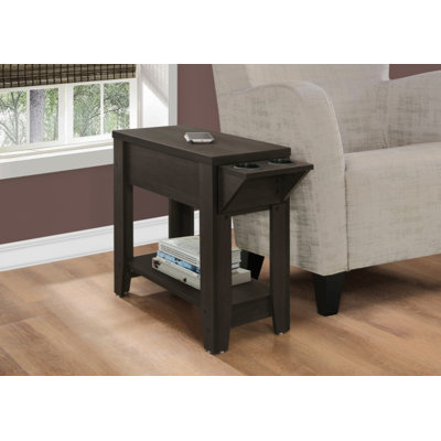 Table d'appoint, côté, bout, rangement, lampe, salon, chambre à coucher, stratifié, transitionnel