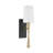 Aysegul 5'' Aged Brass + Black Forged Sconce-2139775558