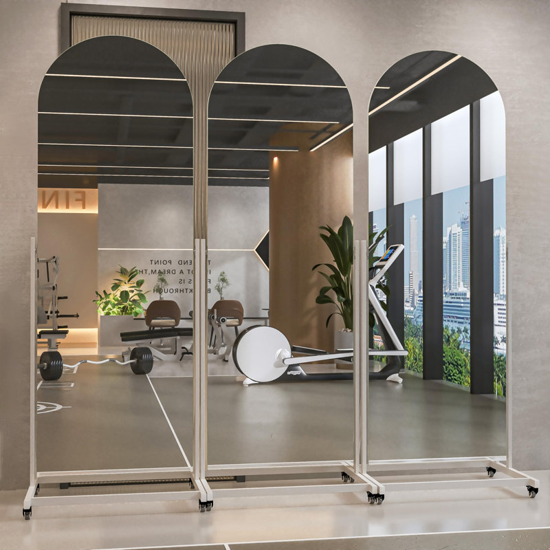 71"x24" Arched Full Length Mirror with Swivel Stand?Rolling Floor Mirror with Wheels & 360° Rotation, Large Full Body Mirror for Bedroom, Dressing Room, Home Gym