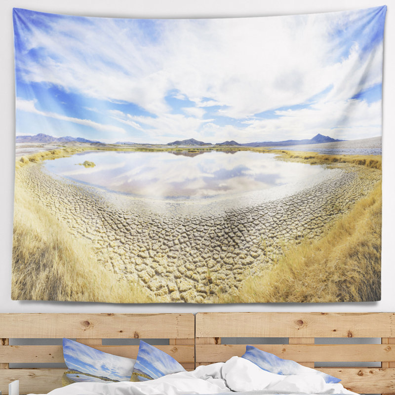 Paysage avec magnifique tapisserie du lac Grimshaw, H 32 po x l 39 po