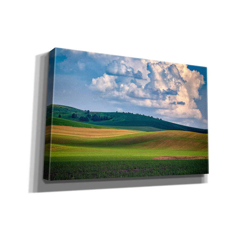 «Spring Af après-midi à la palouse» par Rick Berk, art mural sur toile, H 40 po x l 60 po x P 1,5 po