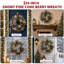 Couronne de Noël illuminée de 61 cm (24 po) avec des pommes de pin, 20 lumières DEL, 8 modes d'éclairage, feuillage en PVC, décoration intérieure et extérieure