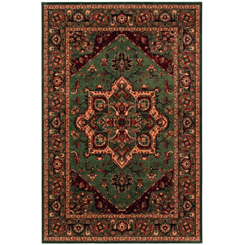 Pine Grove Oriental Wool Area Rug, Rectangle 135 x 200cm
