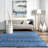 Maslah Geometric Moroccan Power Loom Performance Blue Rug-1205599539