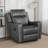 Jacopo 36.5" Traditional Polished Microfiber Reclining Chair with Nailhead Trim, Pull-Handle Recline & Dacron Wrapped Foam-682754625