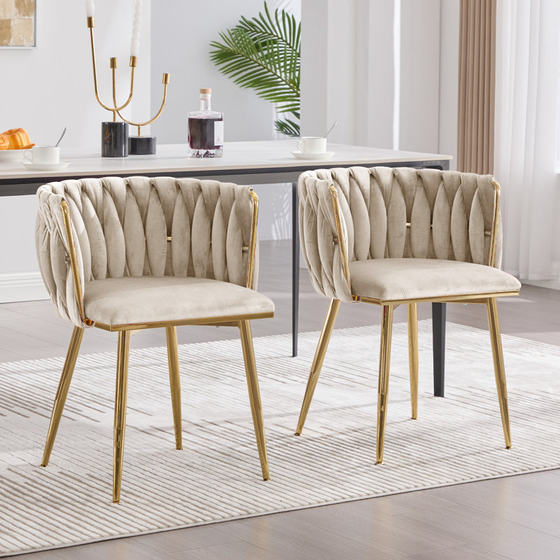 Landreneau Dining Chairs, Beige