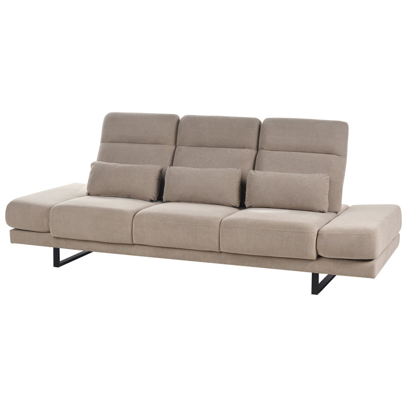 Fabric 3 Seater Sofa Beige IKAST, Taupe