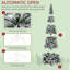 Arbre de Noël artificiel, pin artificiel mince enneigé avec branches réalistes et 1084 pointes-500669052