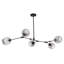 Lustre doré 5 lumières avec abat-jour en verre Annaelle-1635634441-1635634440