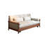 Canapé-lit standard en rotin beige et blanc-117167585