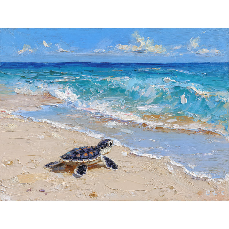 Toile tendue Hatchling to Sea II, H 16 po x l 24 po