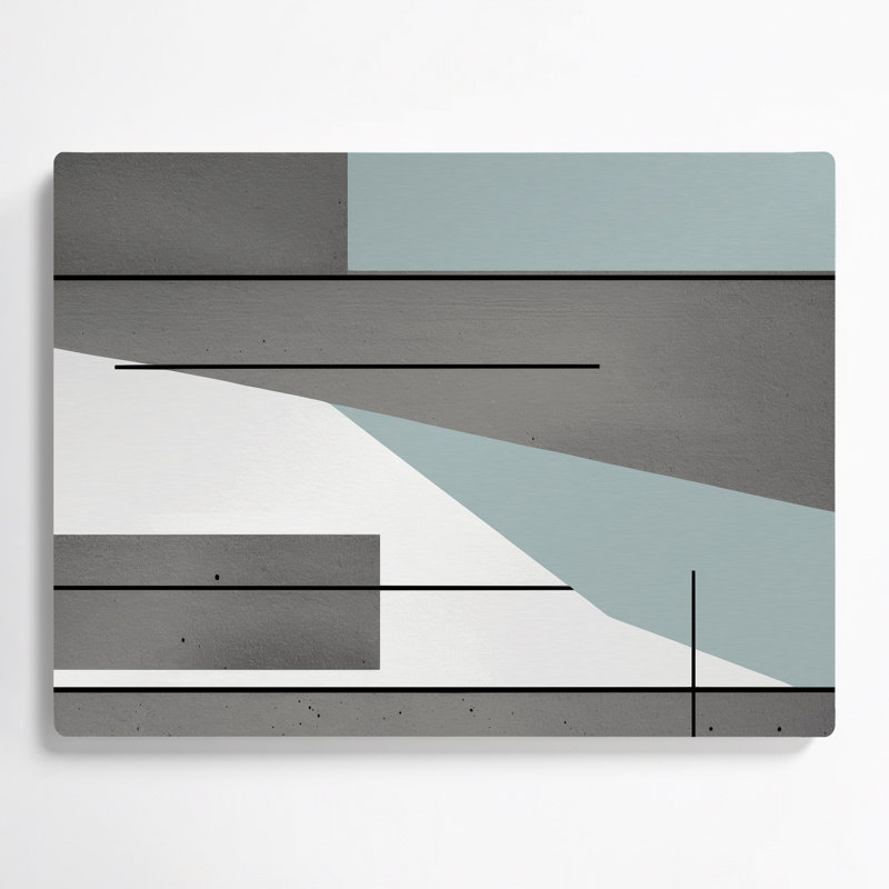 Minimalisme 49, art mural gris en métal, H 20 po x l 30 po