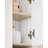 Bathroom Narrow Tall Storage Cabinet with 2 Doors, 1 Drawer, White & Natural-81759716