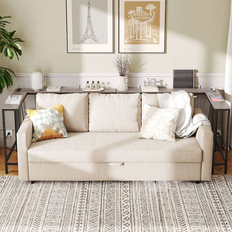 Table basse en L 70,9 po, Gris, H 29,5 po x l 70,9 po x P 5,9 po