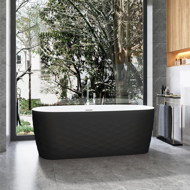 London 66.9" x 31.5" Freestanding Acrylic Soaking Bathtub