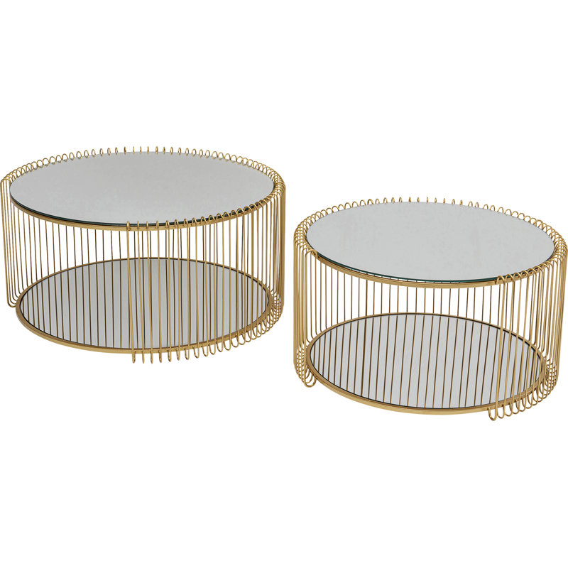 Coffee Table Wire Double Brass