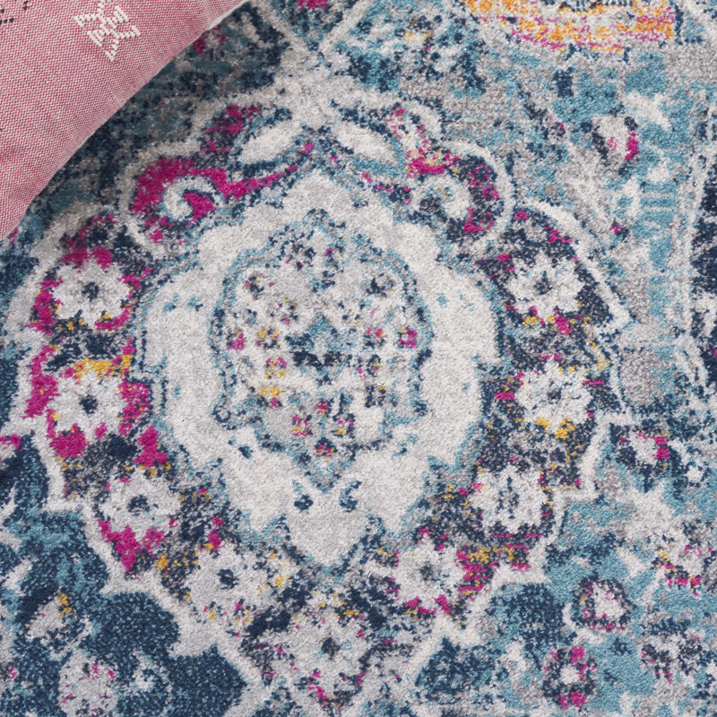 Tapis à motif cachemire Madison Performance, Rond 4 pi