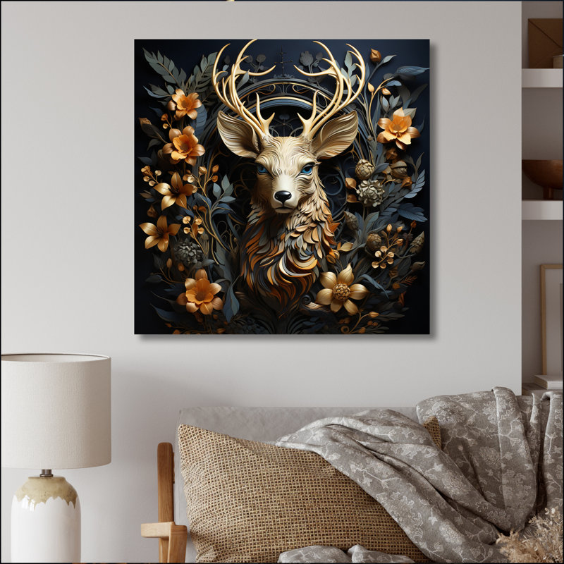 Deer Wonderers III - impressions sur toile, cerf, Toile tendue, H 30 po x l 30 po x P 1 po