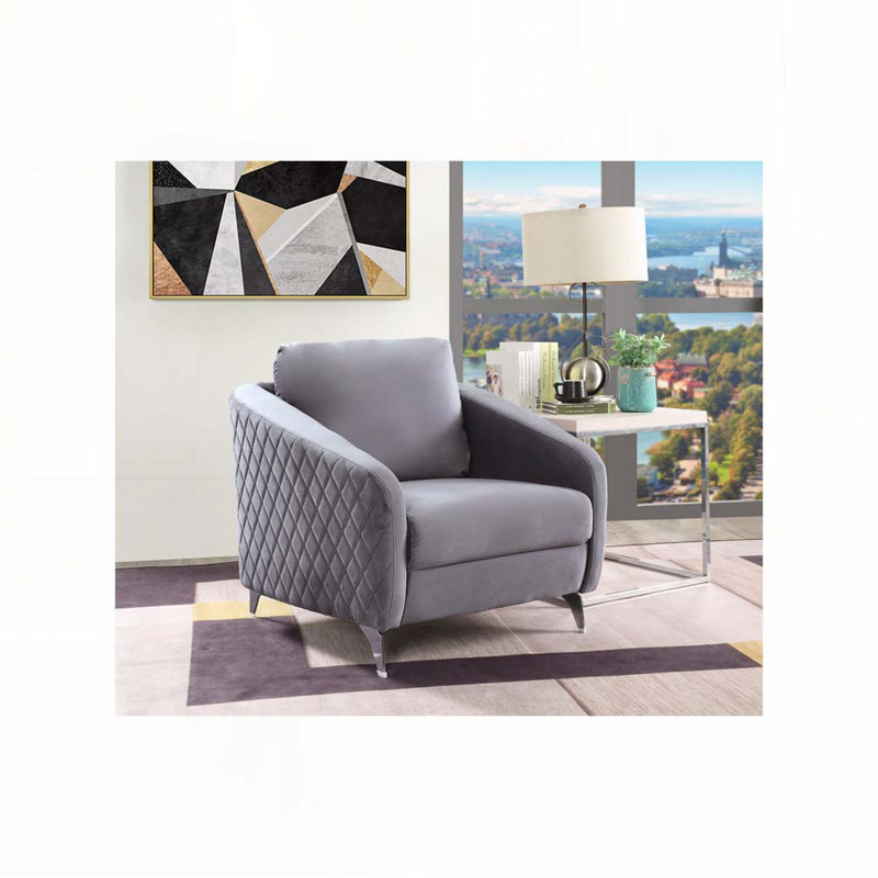 Fauteuil d'appoint en velours, Noir