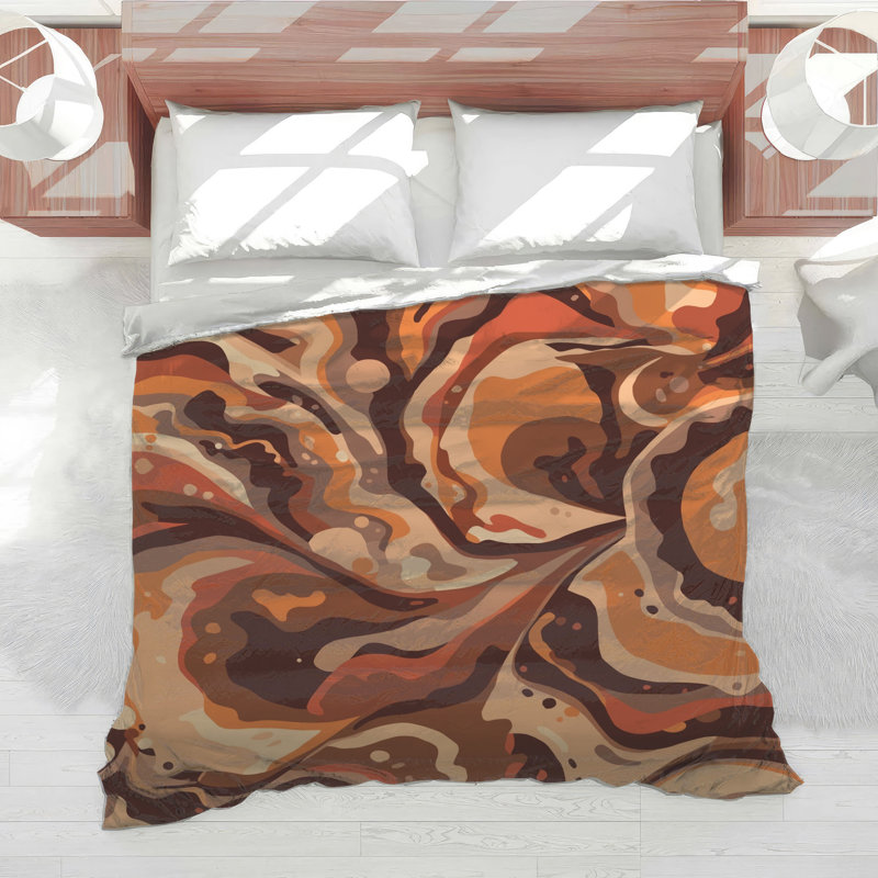 Swirling Earth Tones Comforter, Twin