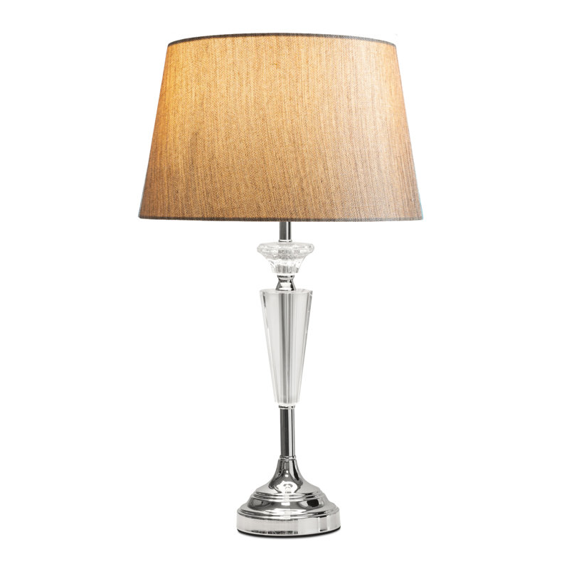 Wauregan 55cm Table Lamp, Beige/Brown/Gold