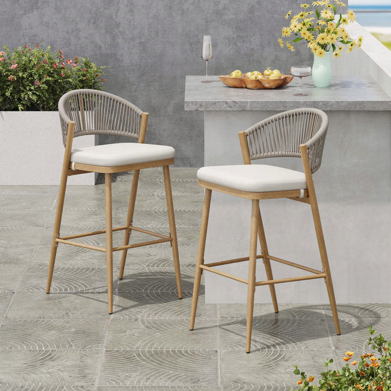 Ensemble de 2 chaises à panier avec hamac tissé - silhouette moderne, structure en acier, Black