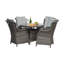 Cadmose 4 - Person Patio Dining Set Umbrella Hole Included Round Table with Cushions Included