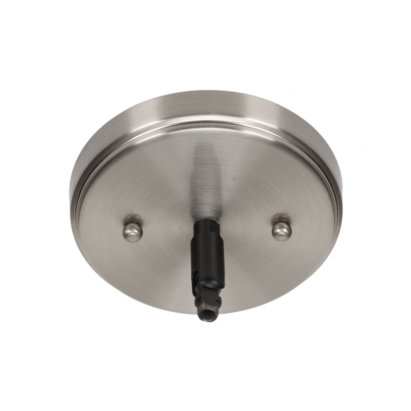 Mini-luminaire suspendu en verre 7 "noir mat et nickel brossé Paramount, Sarcelle, Noir mat/nickel brossé