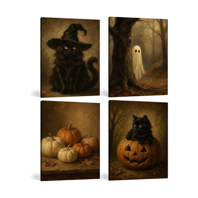 4 Piece Wrapped Canvas Wall Art