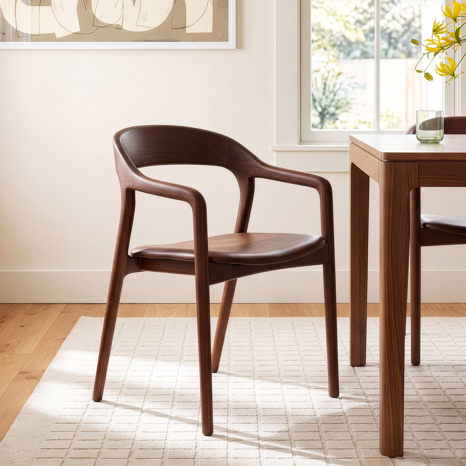Kayla Upholstered Dining Armchair, Sonoma Coco, Umber Ash