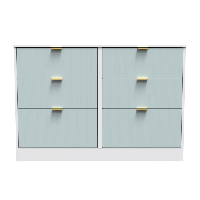 Berklie 115cm W 6 - Drawer Chest of Drawers, Duck/White
