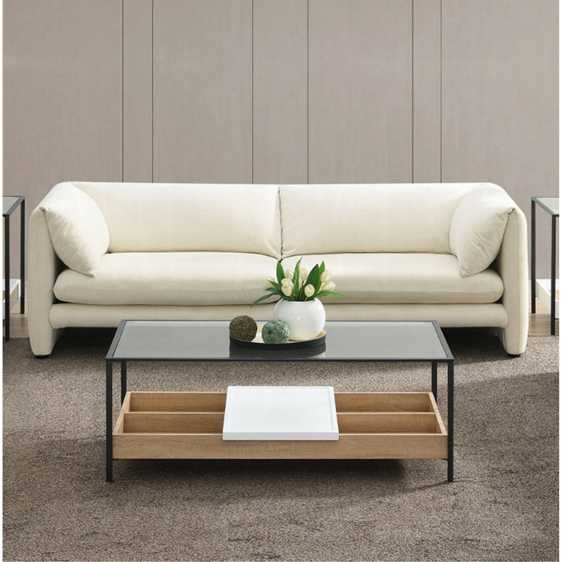 Jaeda Beige Linen Sofa