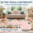 Floral Washable Area Rug, Non-Slip Non-Shedding Living Room Rug, Low Pile Stain-Resistant Throw Carpet, Foldable Printed Soft Carpet-2091681989
