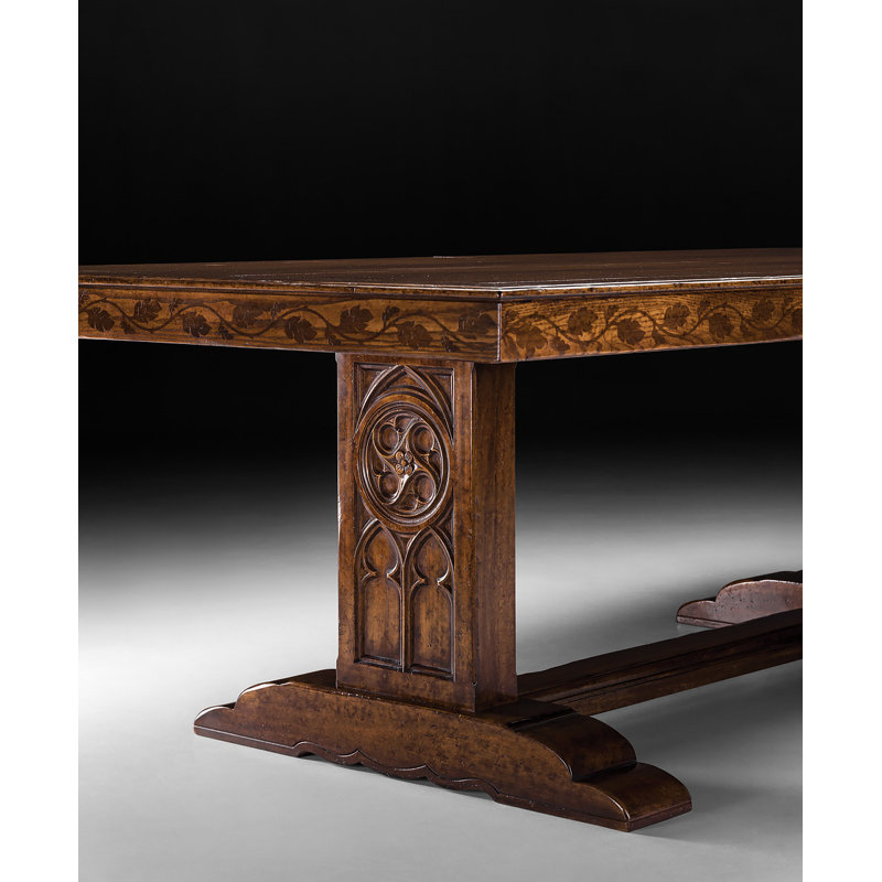 Extendable Walnut Solid Wood Dining Table