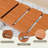 54-84" Extendable Rectangular Dining Table for 4-8 People, Wood Kitchen Table, Includes Table Runner- Walnuts-100948105