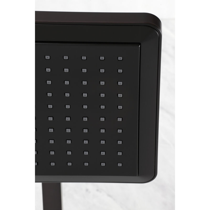 Kingston Brass Shower Scape 9-5/8-Inch Square Raindrop ABS Shower Head with 15-3/4-Inch Shower Arm, Oil Rubbed Bronze
