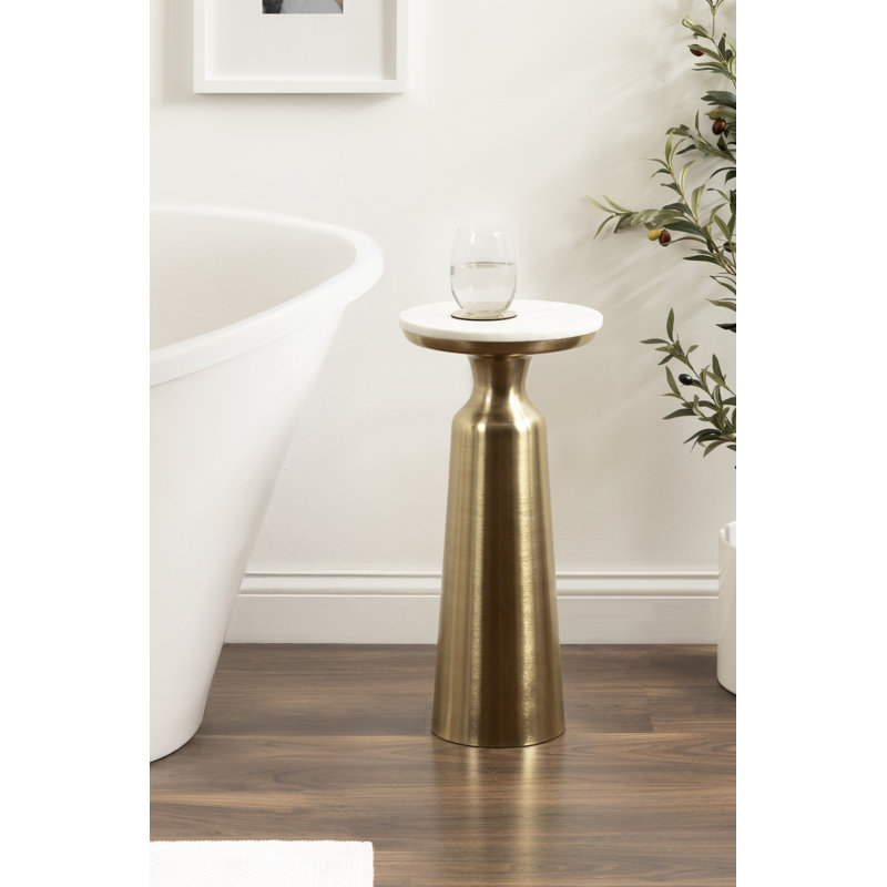 Table basse moderne en marbre, Gold