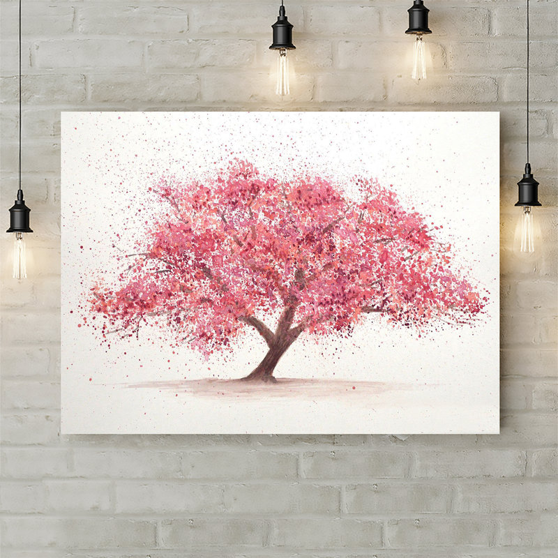 Cherry Tree Blossom - Wrapped Canvas Print, 41cm H x 61cm W x 3.8cm D
