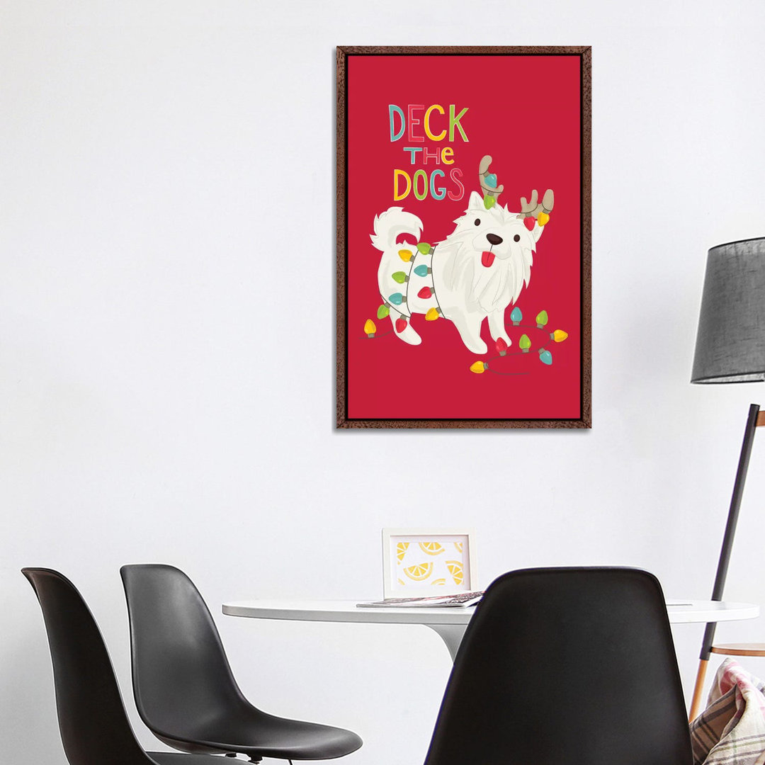 Deck The Dogs I von Dana Saulnier - Galerie-verpackte Leinwand Giclée auf Leinwand