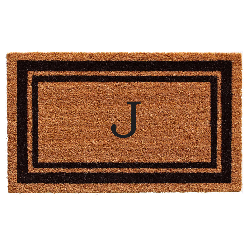 Tapis d'entrée antidérapant Stortz, Rectangle 2 pi x 3 pi, J, Brun / Noir