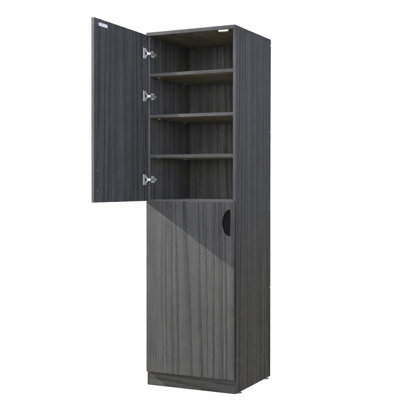 Armoire de rangement haute 8 pi 8 po, 24 x 24 po avec 8 tablettes amovibles
