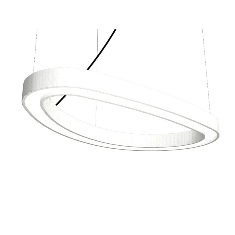 1 - Light LED Pendant, Organic White, 1.97" H x 31.5" W x 18.11" D