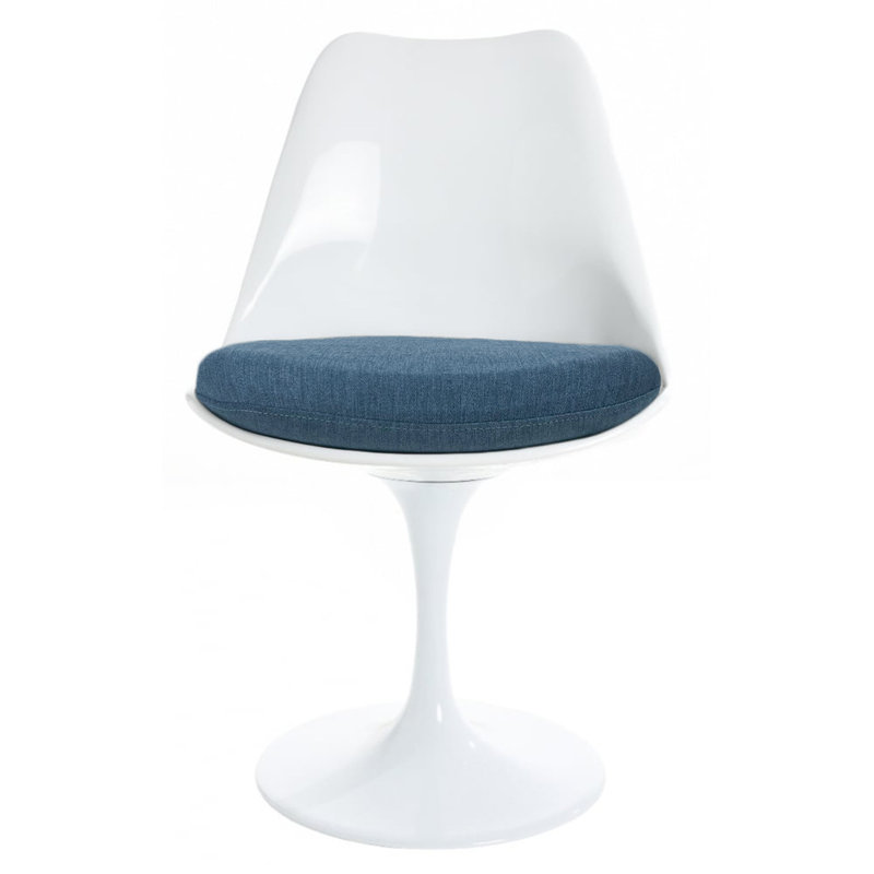 Eleni 47cm H Fabric Upholstered Side Chair, Blue