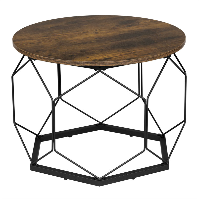 Frame Coffee Table with Storage, Espresso Wood
