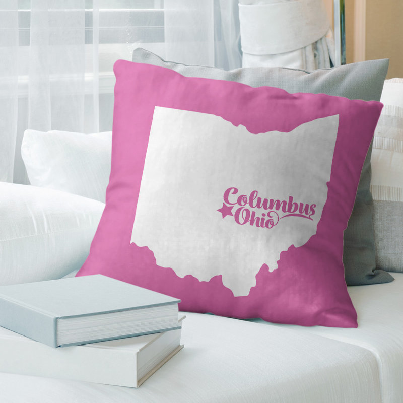 Housse de coussin Minnesota, 18 po x 18 po, Memphis, Rose