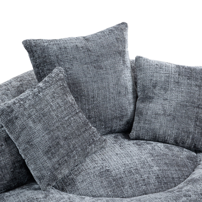 Mason Chenille Bean Bag Lounger, Grey